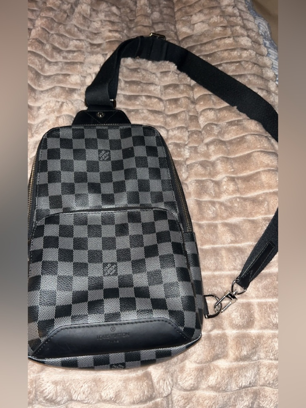 Louis Vuitton Black Damier Graphite Sling Bag